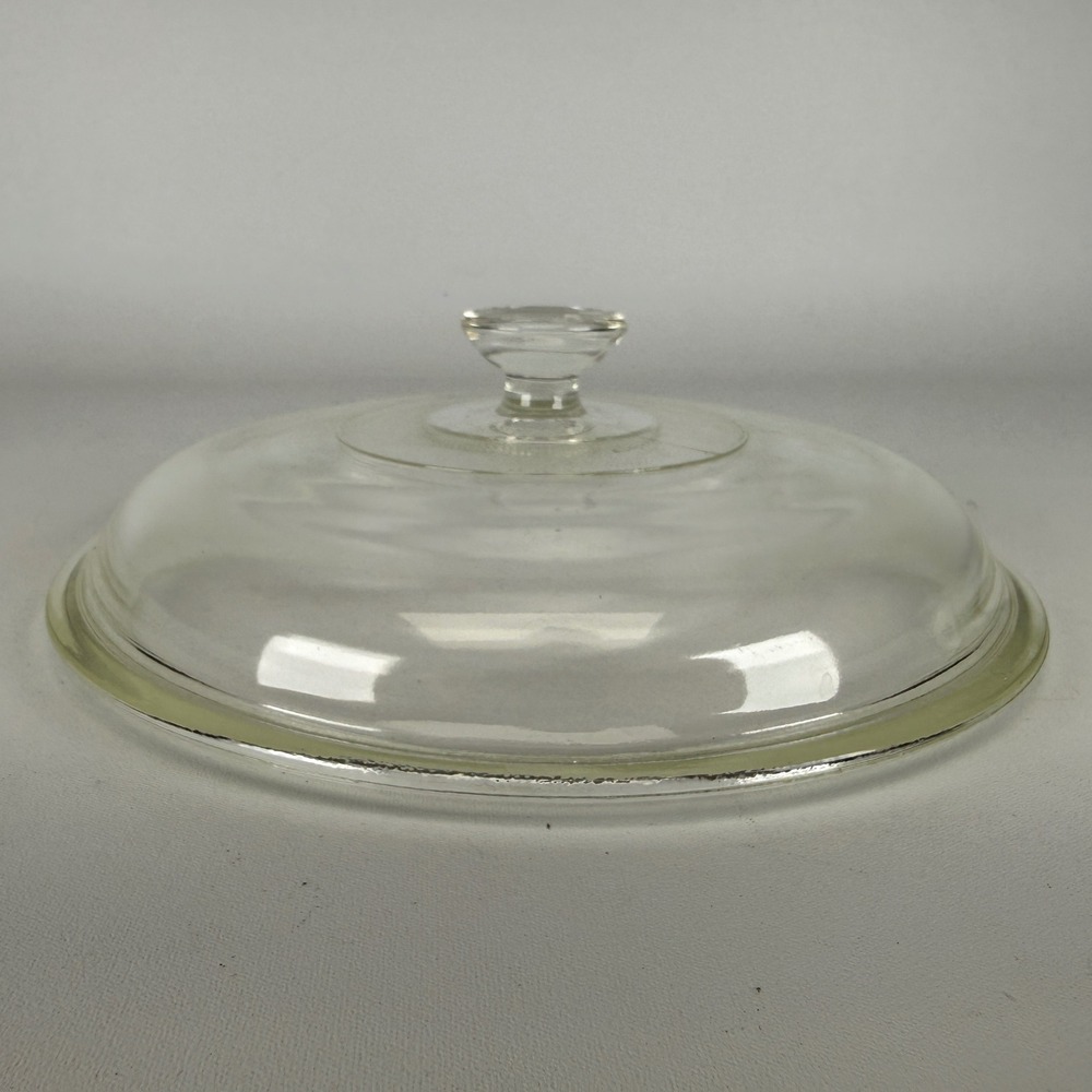Vintage Clear Glass Replacement Lid 407 Domed Casserole Cover 8.5 Inch